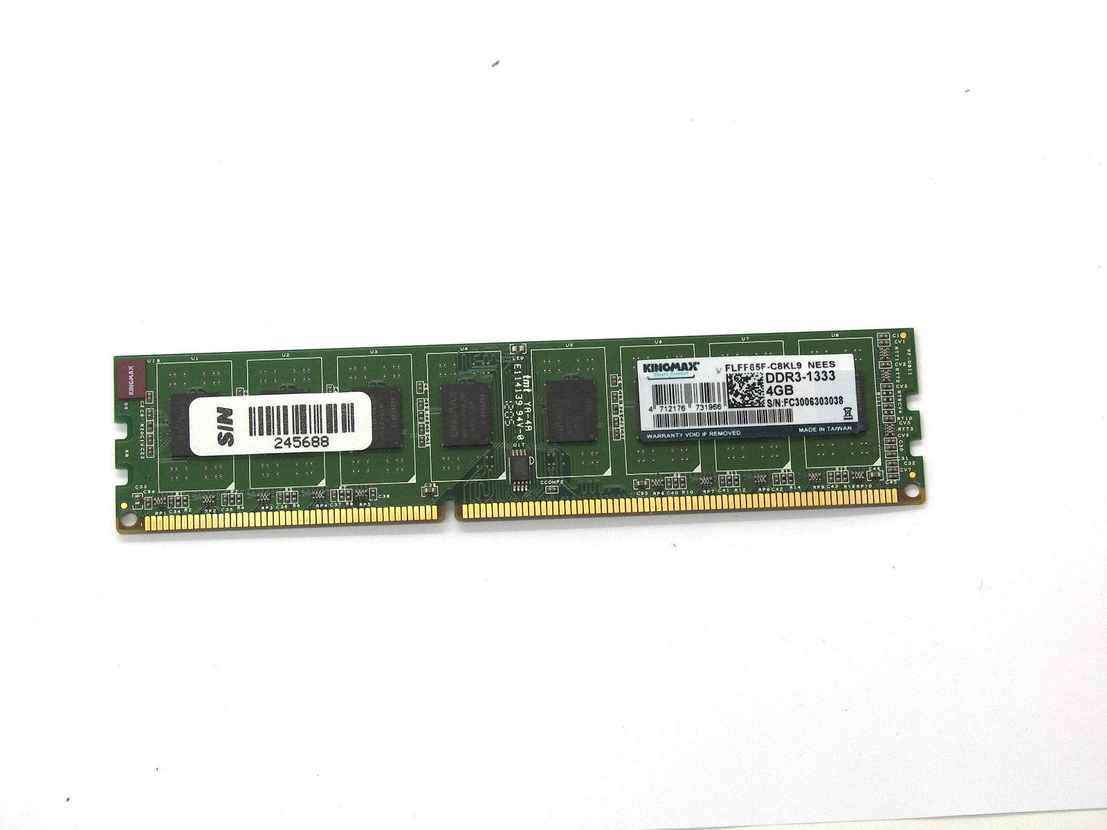 Оперативная память DIMM DDR3 4Gb 1333Mhz PC-10600 Kingmax FLFF65F-C8KL9 двухсторонняя "!"