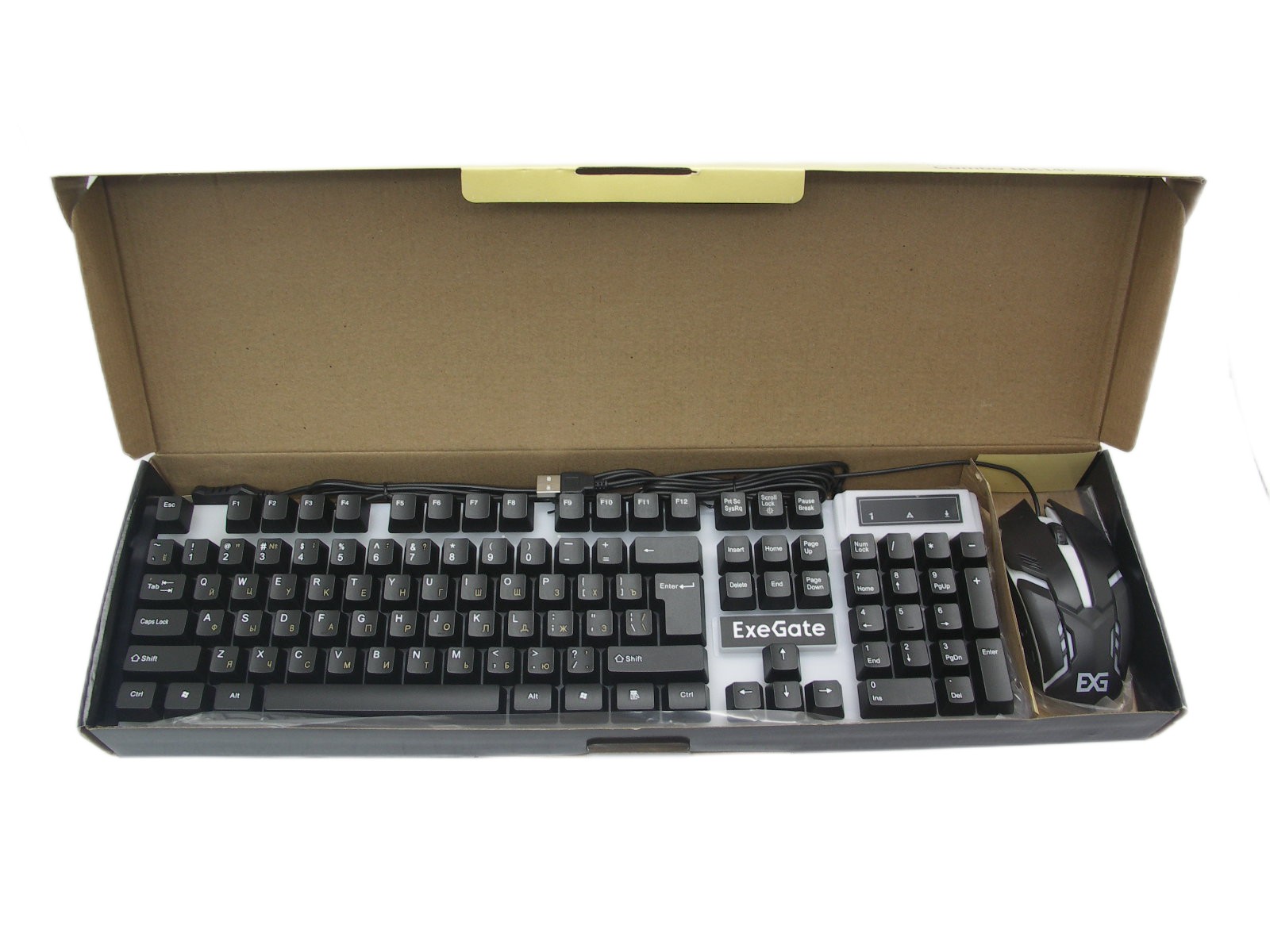 Комплект, клавиатура+мышь, Exegate MK-140 Professional Standart Combo USB grey, EX295301RUS