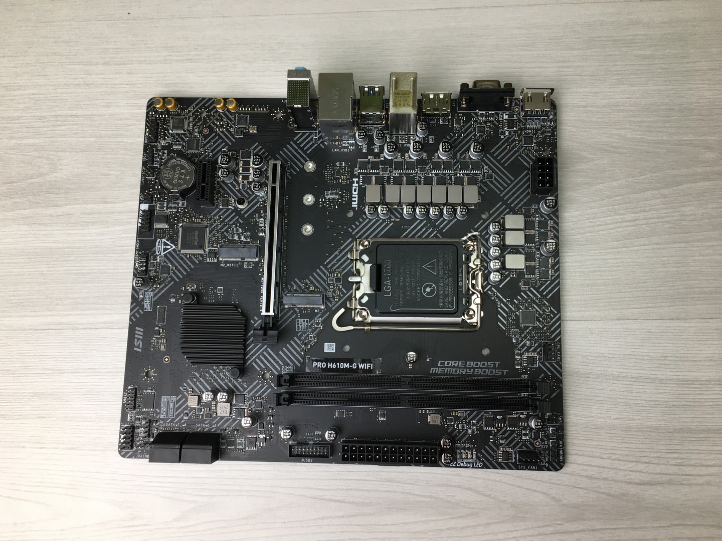 Материнская плата S-1700 MSI PRO H610M-G WIFI, H610/2DDR5/HDMI/Wi-Fi 5/mATX