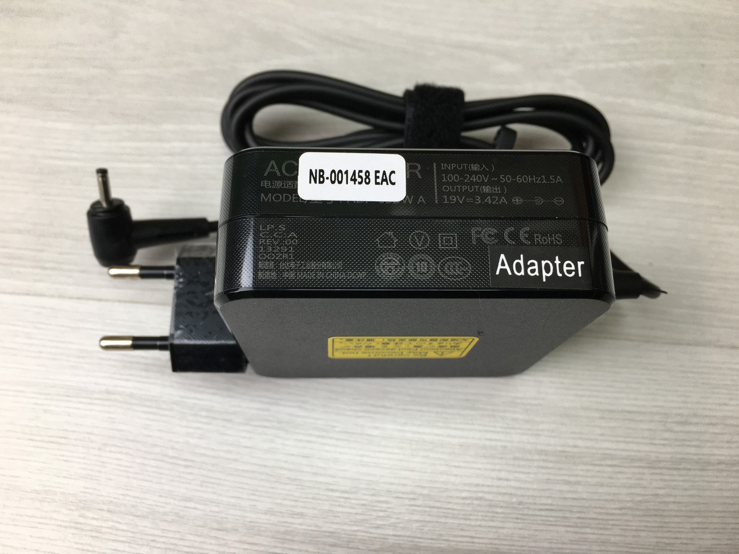 Блок питания для Asus 3.0x1.1мм, 65W, 19V, 3.42A, с вилкой, ORG, square shape, ADP-AS-15