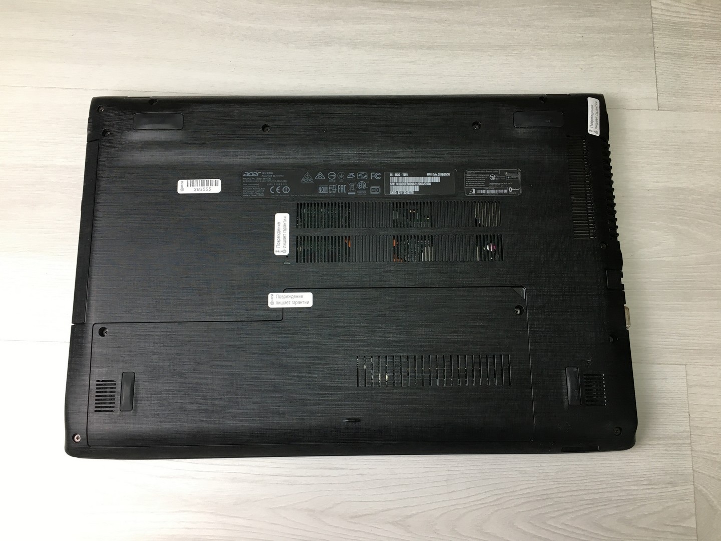 Ноутбук Acer Aspire E5-553G AMD A10-9600P 2,40 GHz/R7 M340/8G/SSD 240Gb/DVD-RW/Win10 15,6", 0мин "!"