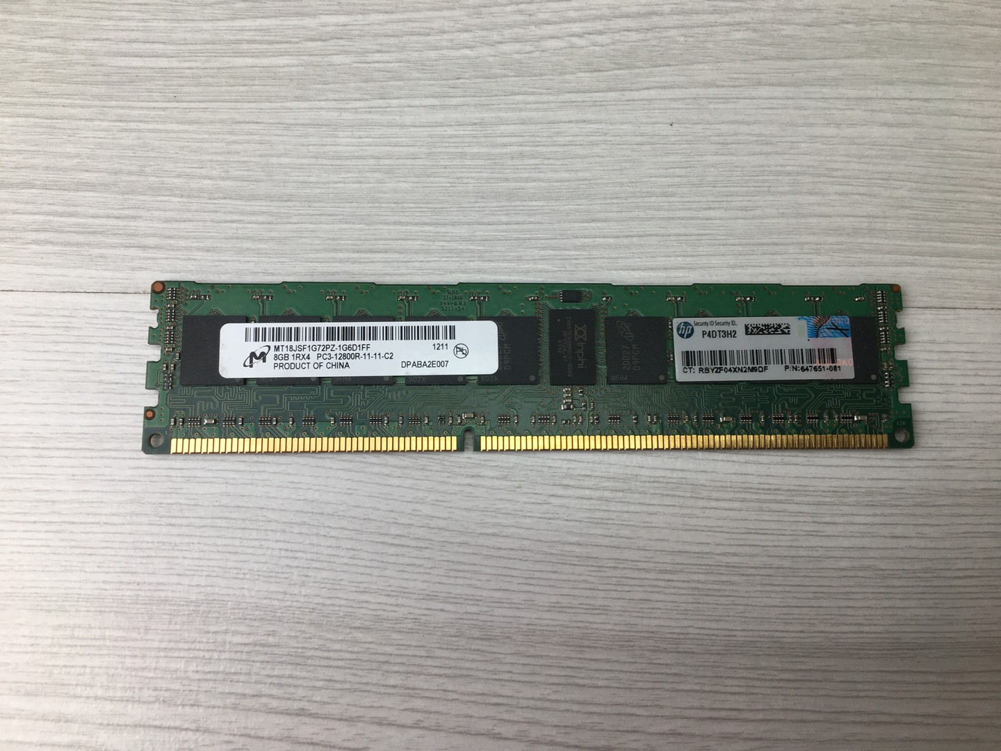 Оперативная память DIMM DDR3 8Gb 1600Mhz PC-12800 Micron MT18JSF1G72PZ серверная "!"