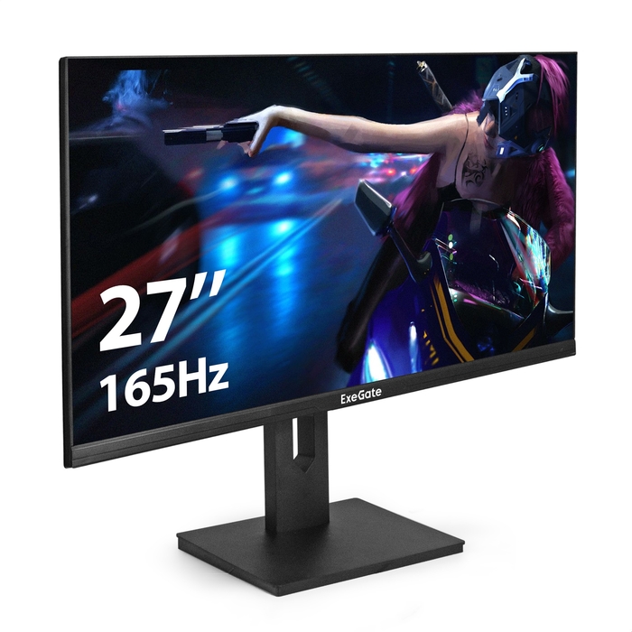 Монитор 27" ExeGate Combat EG2707C IPS 1920x1080, 165 Гц, 1 мс, 16:9, 250 кд/м2, HDMI, черный, EX296975RUS