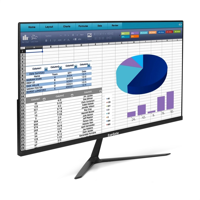 Монитор 27" ExeGate ProSmart EV2707CA VA 1920x1080, 100 Гц, 5 мс, 16:9, 250 кд/м², 1xHDMI, черный EX300407RUS