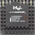 Процессор 486 Intel OverDrive DX40DPR100 SU004 100MHz A4,USA, черный радиатор керамика "!"