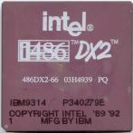 Процессор 486 Intel DX2-66 A80486DX2-66 03H4939 MFG BY IBM черный тыл керамика "!"