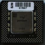 Процессор Socket-7 Intel Pentium 166MHz FV80502166 SY037 USA,A4, черный "!"
