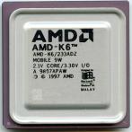 Процессор Socket-7 AMD K6 233MHz K6/233ADZ black print "!"