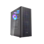 Корпус PCCOOLER MA100 MESH BK, без бп, ATX, черный, 3x 120mm ARGB