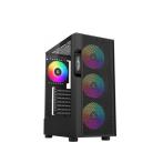 Корпус Xastra A302 4FRGB черный, ATX, Window, Fan 12cm FRGB x 4, без б/п