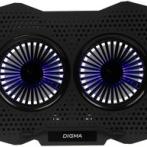 Подставка для ноутбука 18" Digma D-NCP180-2x110 410x280x34mm, black
