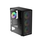 Корпус Ocypus Gamma C50 BK ARGB, без б/п, 4x120mm FAN ARGB, mATX